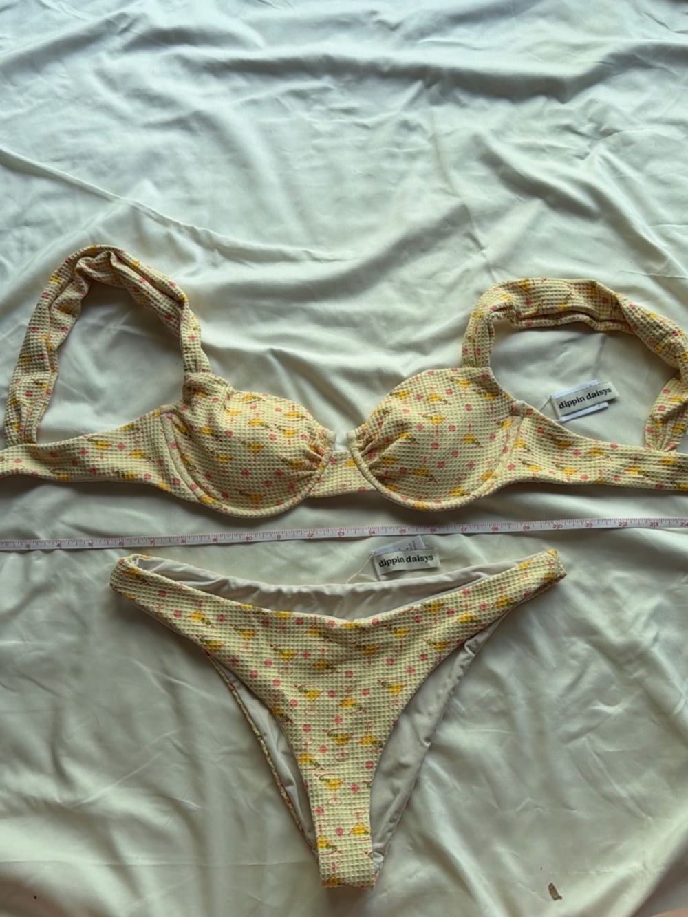 Dippin' Daisy's Yellow Floral Textured Bikini